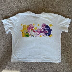 Hello Kitty X CareBears Graphic Cropped T-Shirt